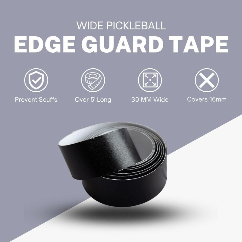 Pickleball Effect Pickleball Paddle Edge Guard Tape | Perfect Fit Pickle Ball Paddle Edge Protection Tape | No Wrinkling | Black | Wide Width - Image 2